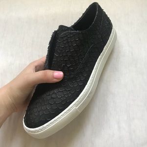 VINCE black snakeskin slip on sandals SIZE US 8.5